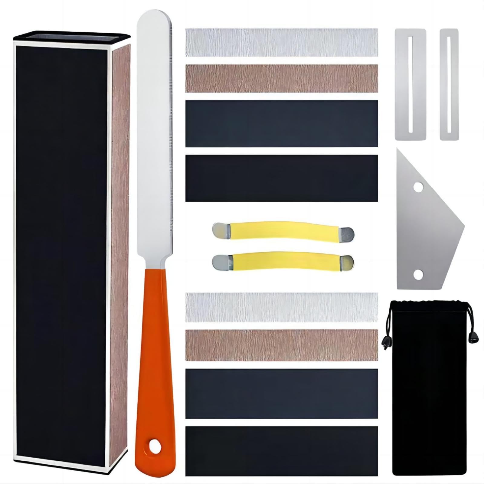 16PCs Guitar Diy Tools Fret File Crowning, Fret Rocker, Fret End Dressing File, Fret Wrap, Fret Leveling Beam, Fret Polishing Ki