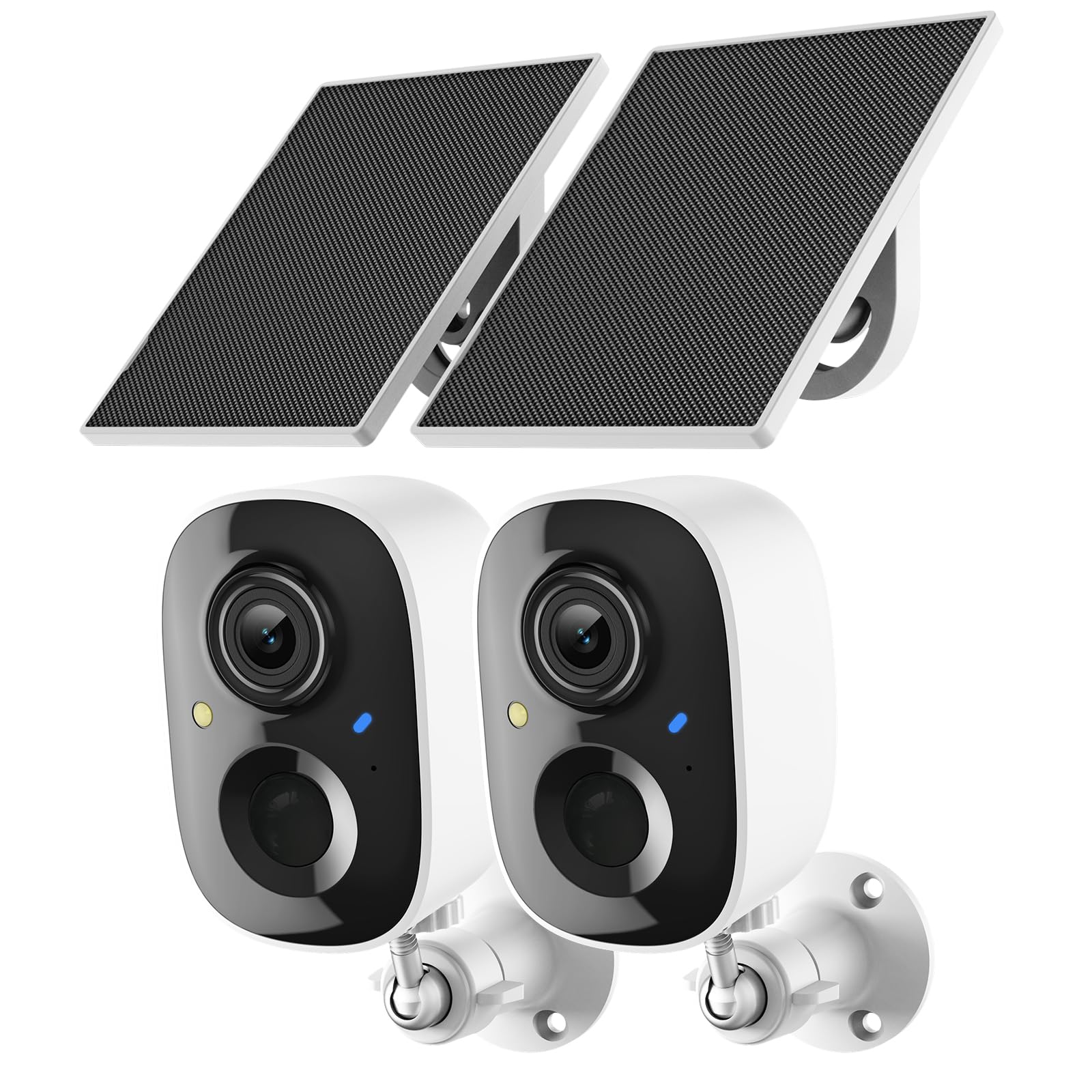 2K Security Camera Wireless Outdoor,Solar Powered WiFi Cameras for Home Security with Motion Detection,Color Night Vision(Spotli