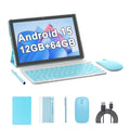 10 Inch Tablet Android 15 Tablets with Keyboard 64GB ROM+12GB RAM(4+8 expansion) Supports 1TB Expansion 2MP+8MP Dual Camera 6000