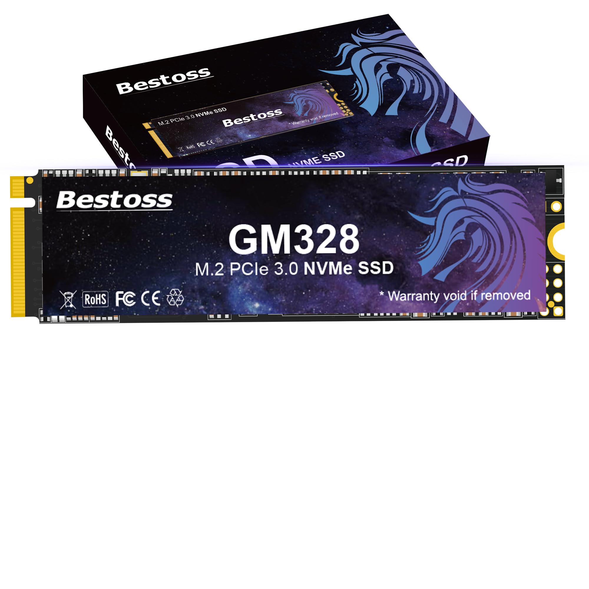 2TB NVMe M.2 2280 SSD, PCIe Gen3 3D NAND Internal Solid State Drive, Dynamic SLC Cache, Up to 3500MB/s, For Students, Office Wor