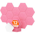 12 Pack High Density Hexagon Acoustic Panels, TONOR 12x 10x 0.4 Soundproof Wall Panels, Sound Absorbing Panels for Interior Wall