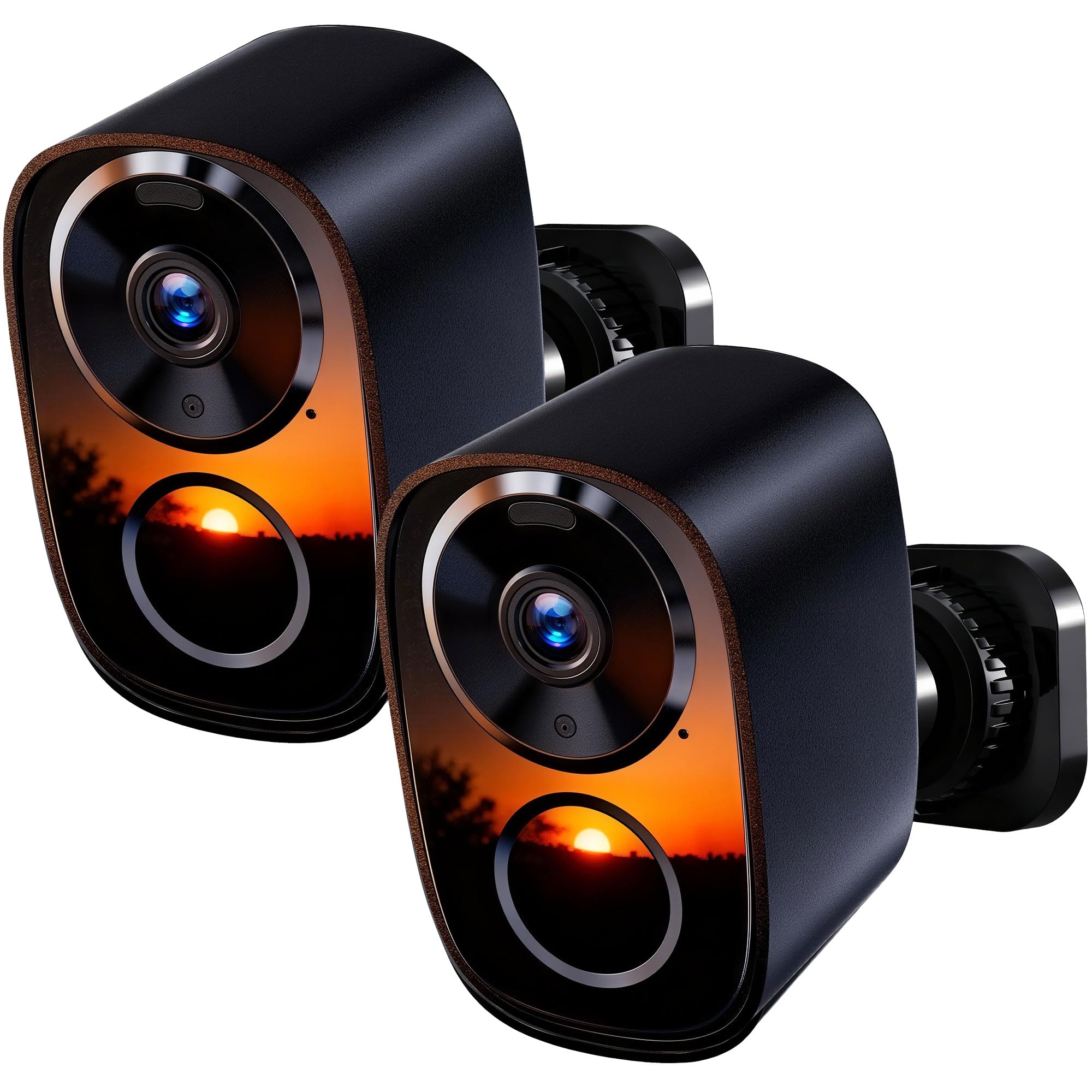 2026 Upgraded 2K Security Cameras Wireless Outdoor (2-Pack), Free Cloud & SD Storage, Long Battery Life, 2.4G/5G Wifi Support, M